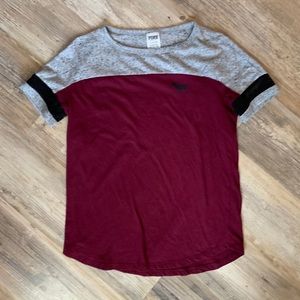 maroon pink shirt